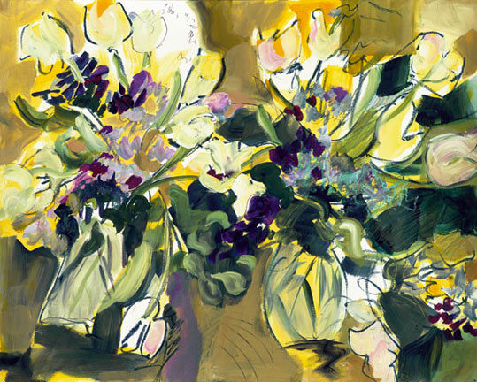 White Tulips,25hx32w. framed, $1200