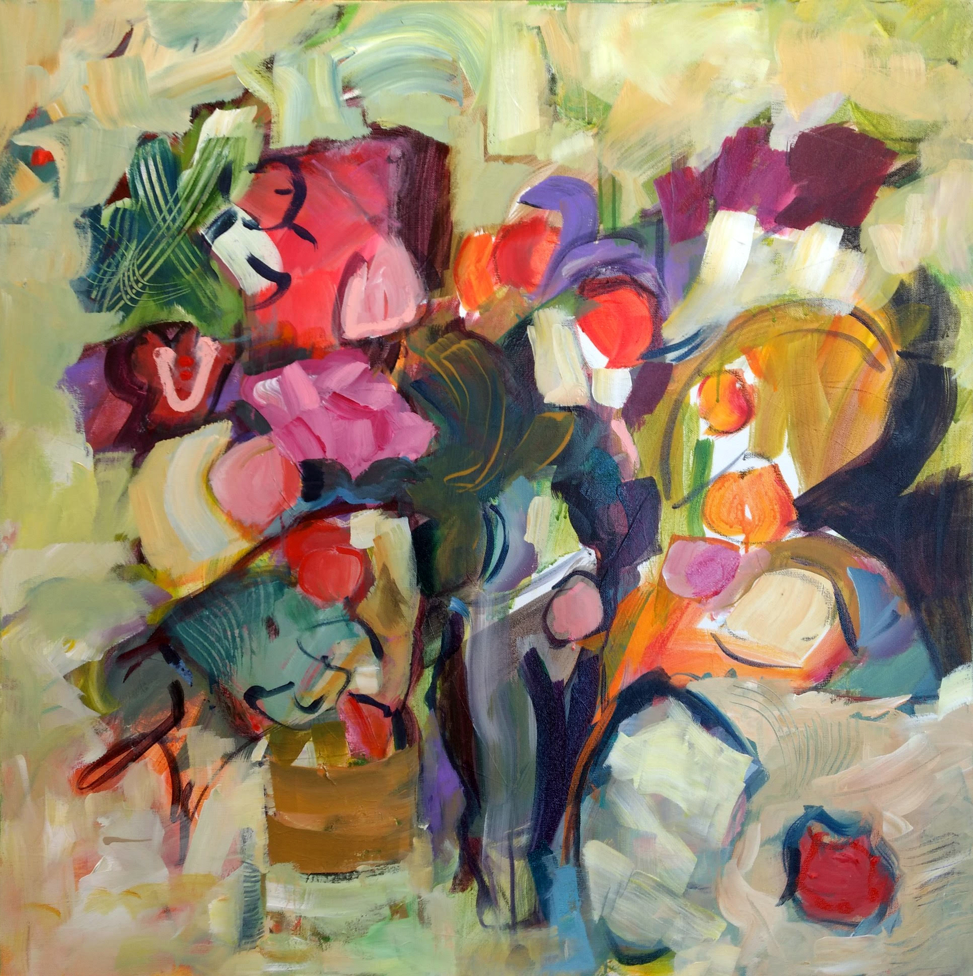 Escapist Fantasy, Acrylic on canvas, 36h x 36w, $2400.