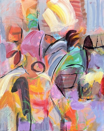 Calm Interior. Acrylic on canvas. 20”h by 16”w. $495.