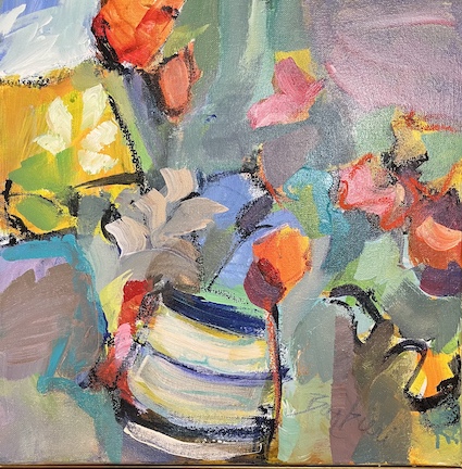 Posies, Acrylic on canvas, 15